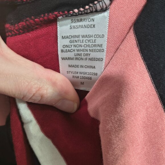 41 Hawthorn Size M Multi-Colored Colorblock/Stripe Top 3/4 Sleeve - Picture 3 of 5